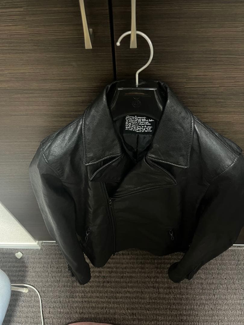 ナノ・ユニバース ウォッシュドレザーWライダースジャケット