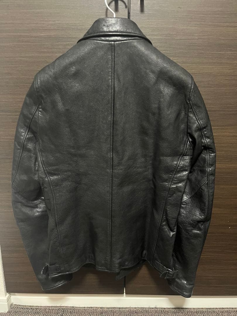 ナノ・ユニバース ウォッシュドレザーWライダースジャケット