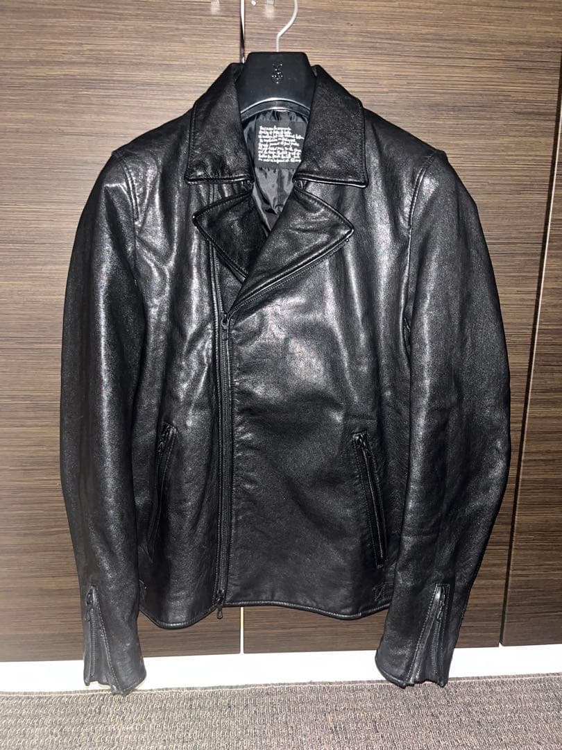 ナノ・ユニバース ウォッシュドレザーWライダースジャケット