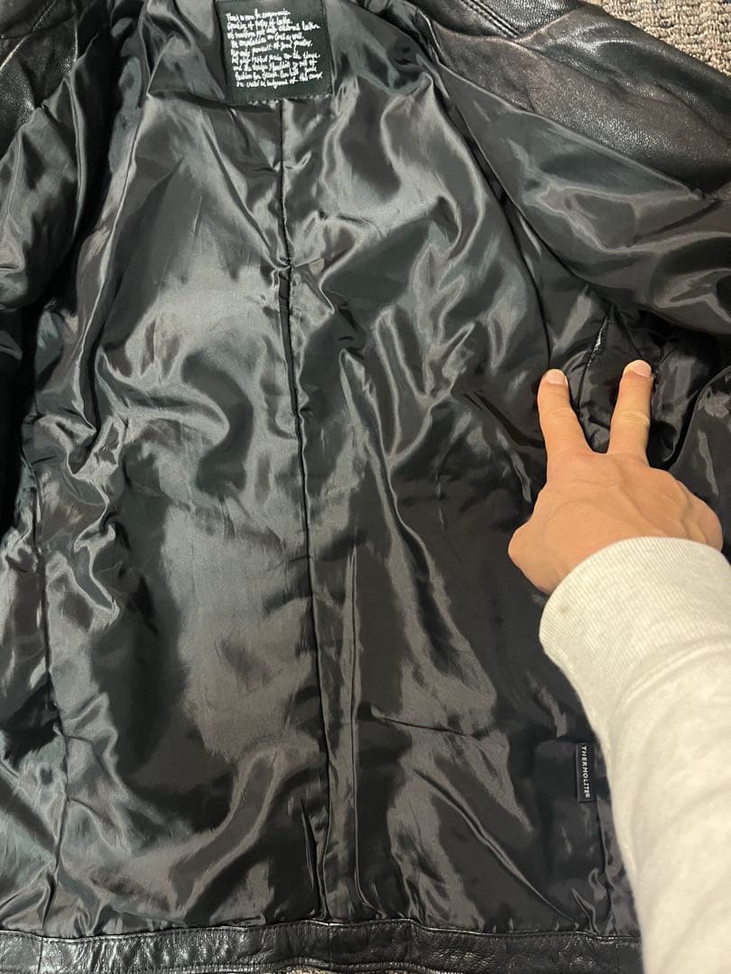 ナノ・ユニバース ウォッシュドレザーWライダースジャケット