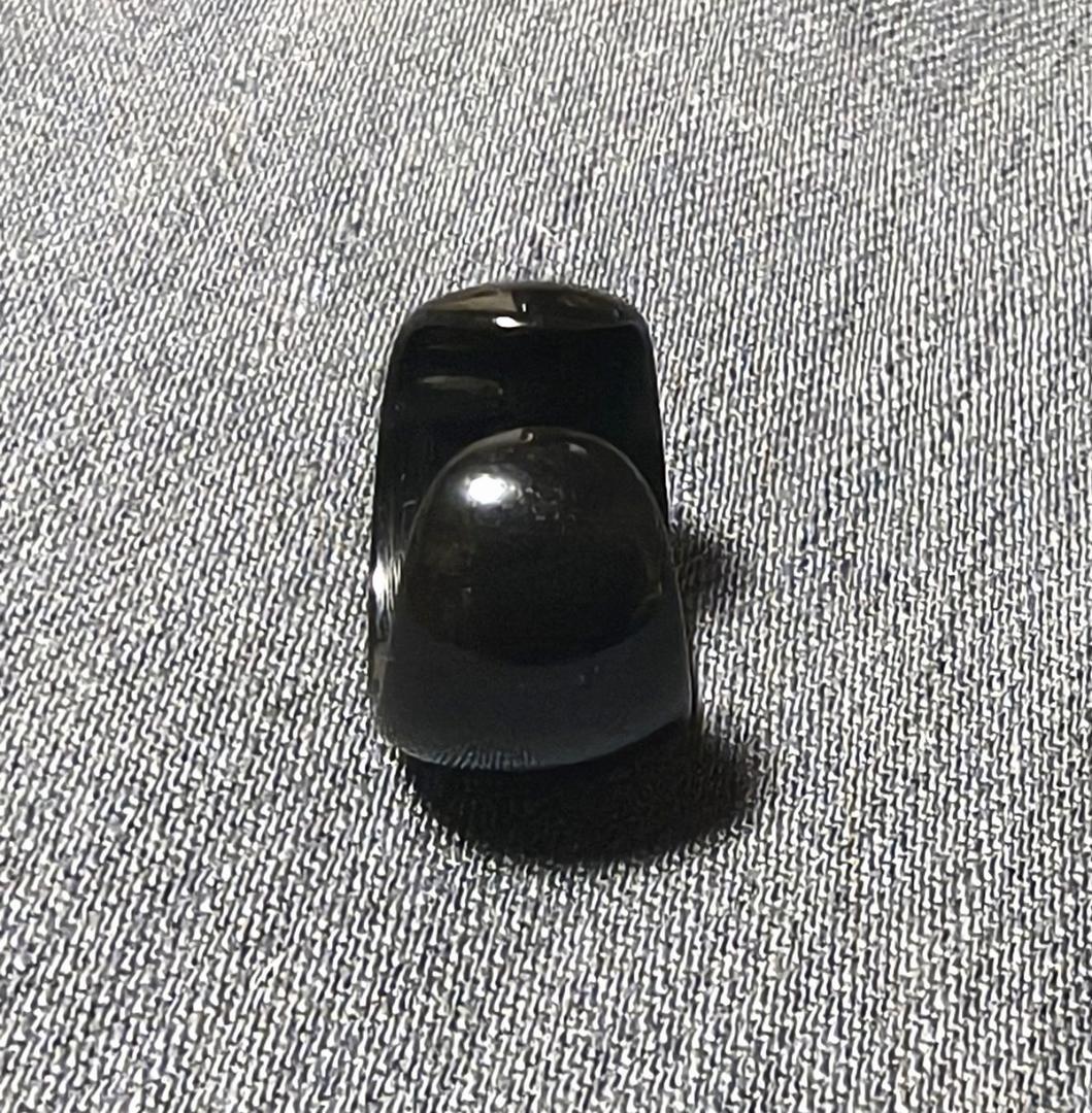 B*I様 CHANEL Cocoロゴ入り　ブラックオープンリング