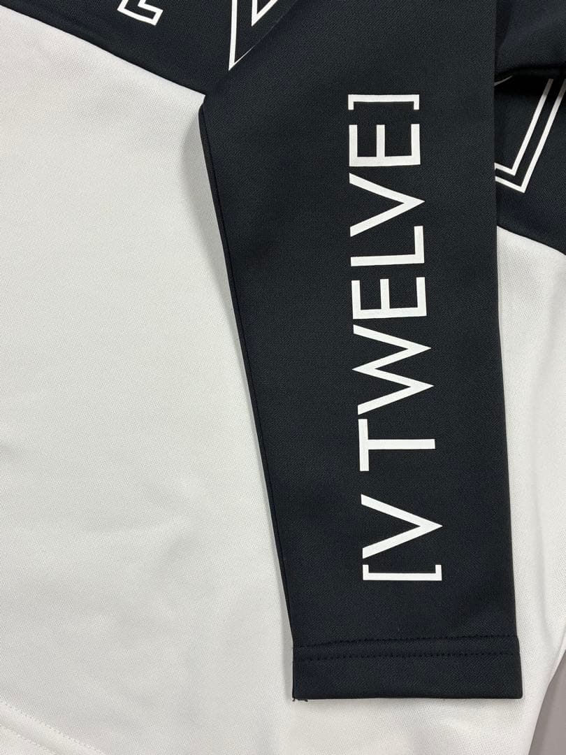 値下げ★V12 O/L LOGO MOCK レディースS 黒 モックネックシャツ