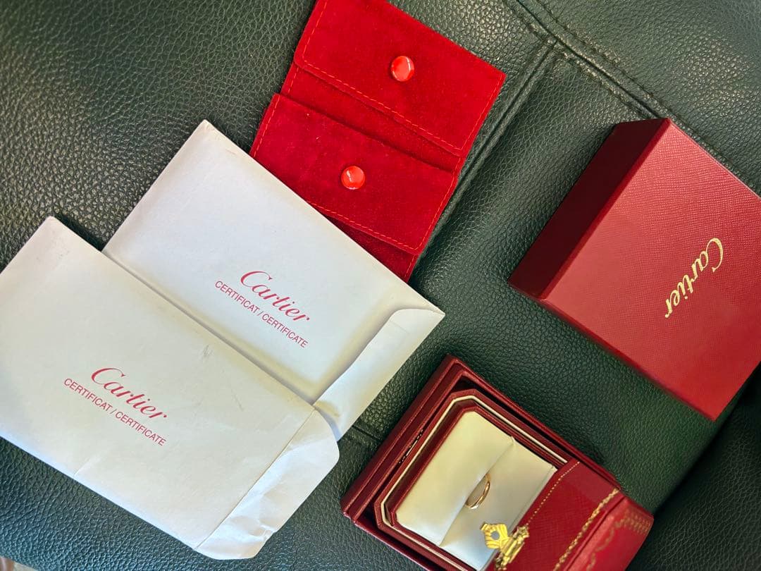 V*3様 Cartier ♡ ピンクゴールドリング ９号 専用ケース付き　保証書