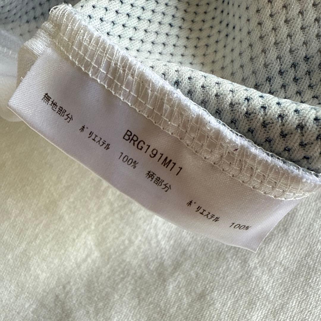 ブリーフィングゴルフ　ポロシャツ　白　ホワイト　迷彩　グレー　カモ柄　S