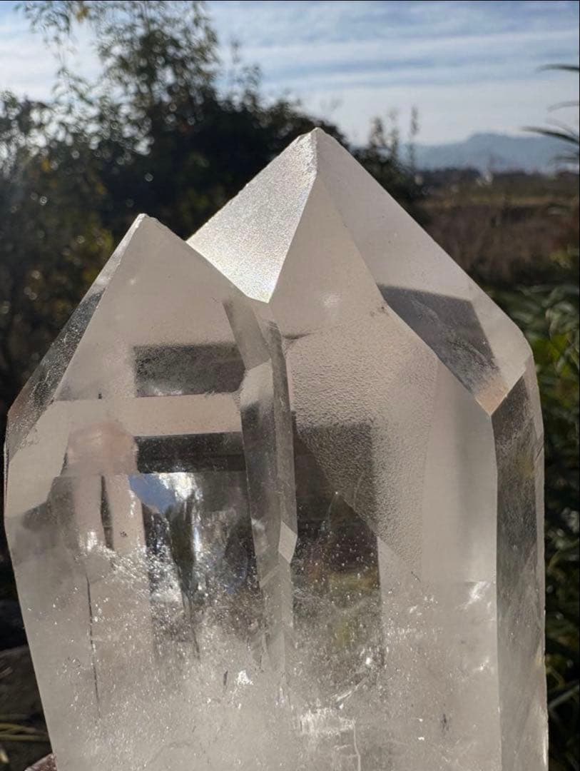 ❤️希少　1.1kg 透明感拔群　ヒマラヤ　強いパワー　極みの逸品　柱　水晶　原石