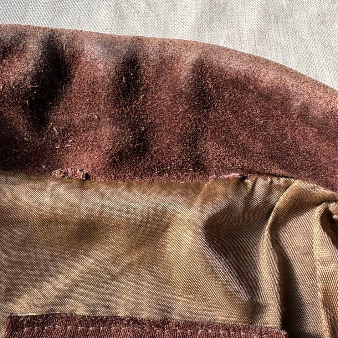 schott ショット USA製 スエード ブラウン トラッカージャケット 42