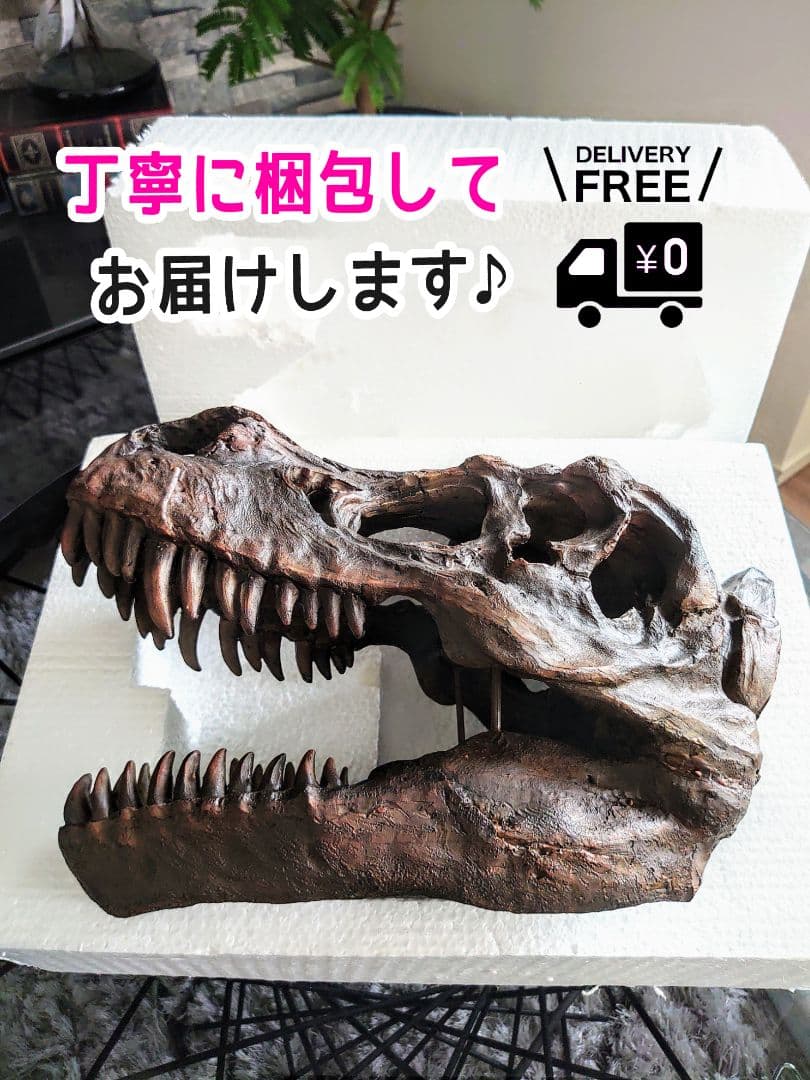 【DINOWORLD】ティラノサウルス 頭骨化石 ジュラシックパーク ※外箱無し