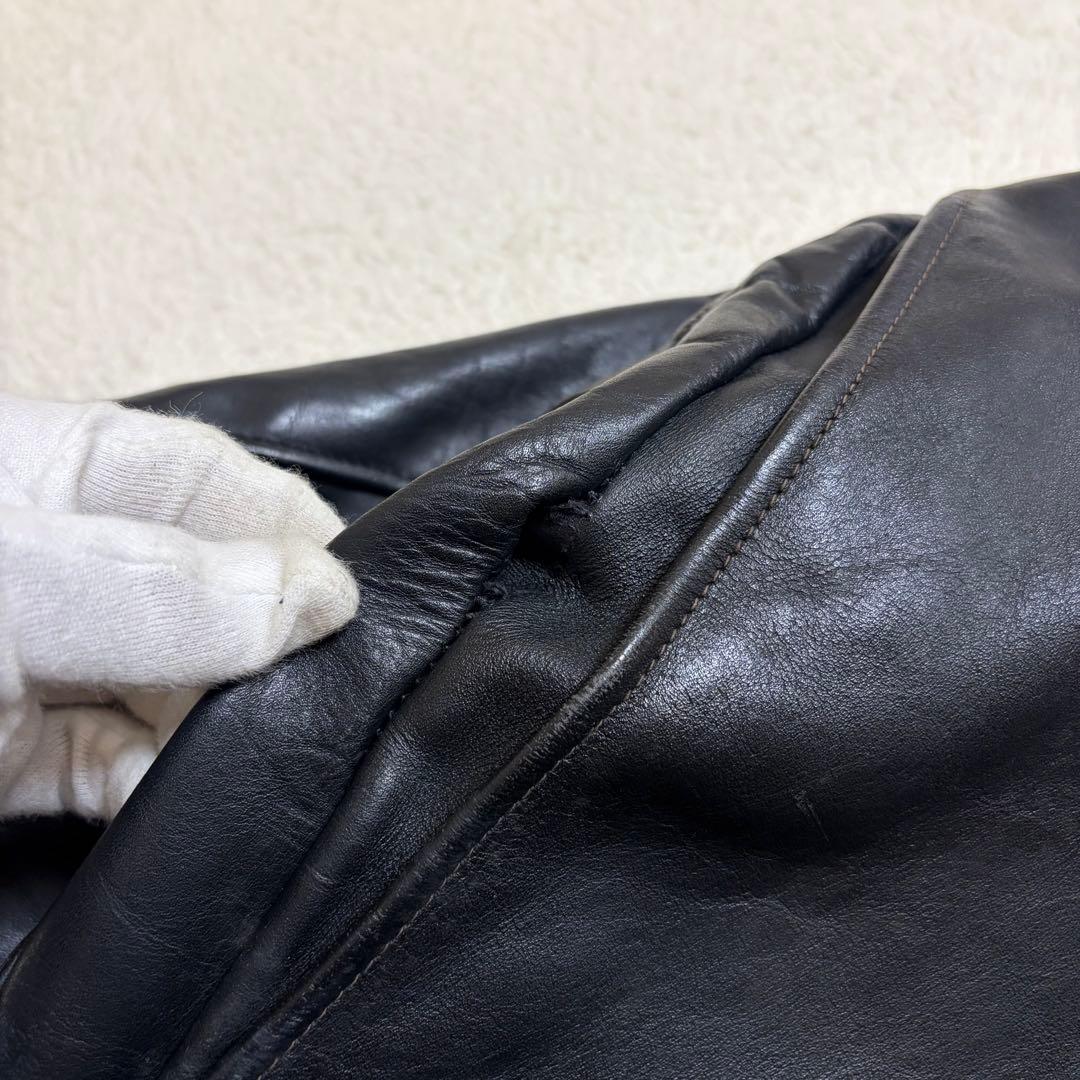 ⚠️訳ありschott ショット641E シングルライダース ボアライナー付 38