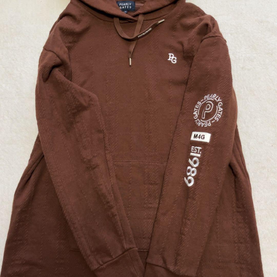 近年モデル　パーリーゲイツ　ワンピース　フード　ブラウン　チェック柄　23AW