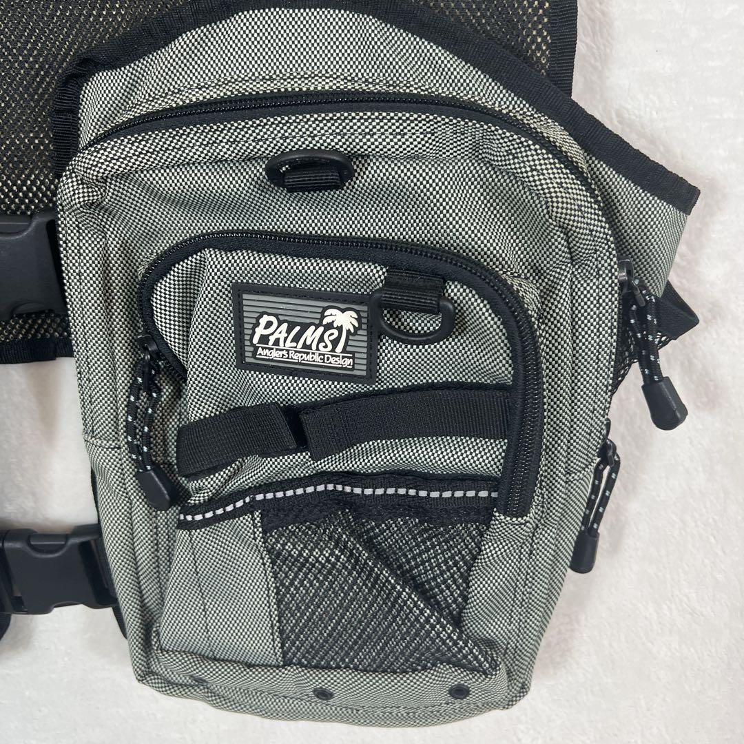 ともPALMS パームス メッシュ フィッシングベスト グレー