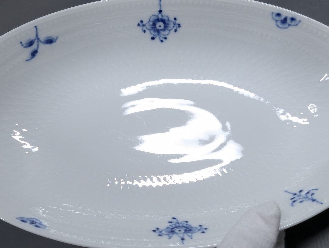 ロイヤルコペンハーゲン ブルーパルメッテ ブロッサム オーバルディッシュ 2枚