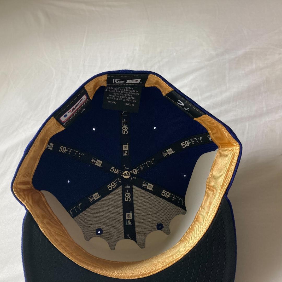 ドジャース ワールドチャンピオン 59FIFTY ゴールド×ロイヤル:7 1/2