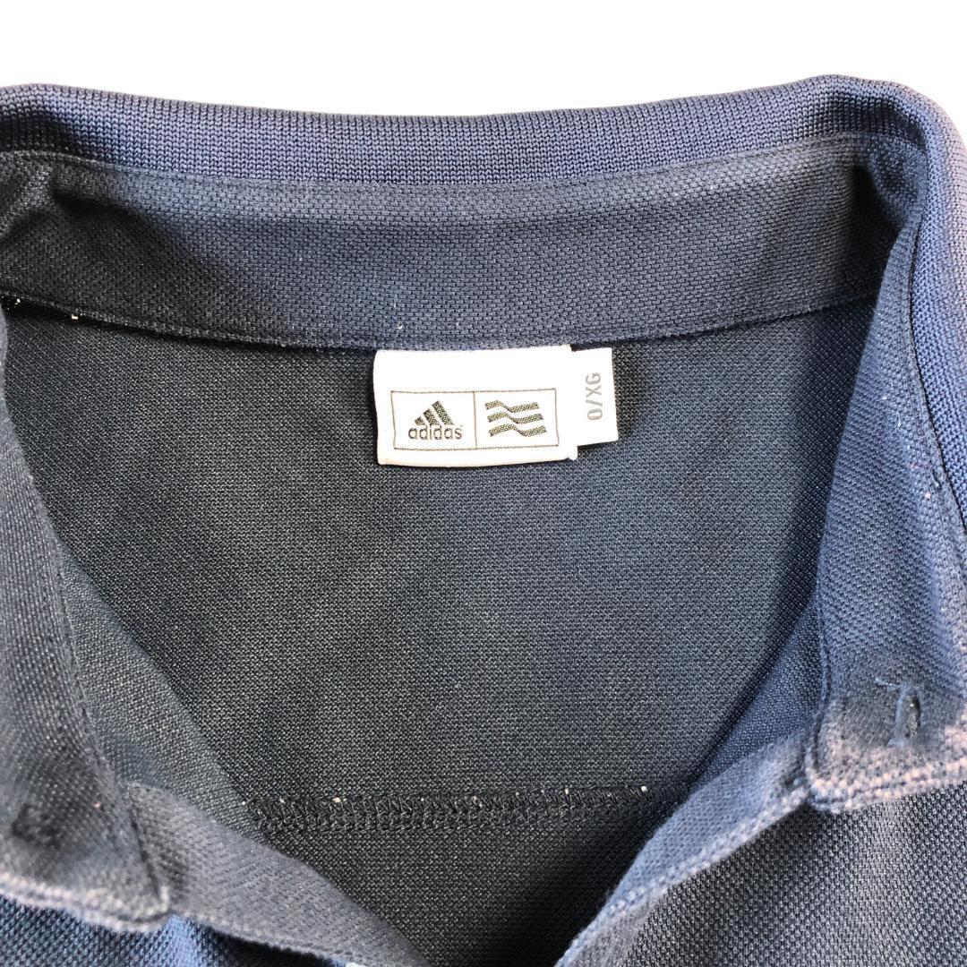 1083 未使用級　XL相当　アディダス　ゴルフ　半袖　ポロシャツ　紺　O/XG