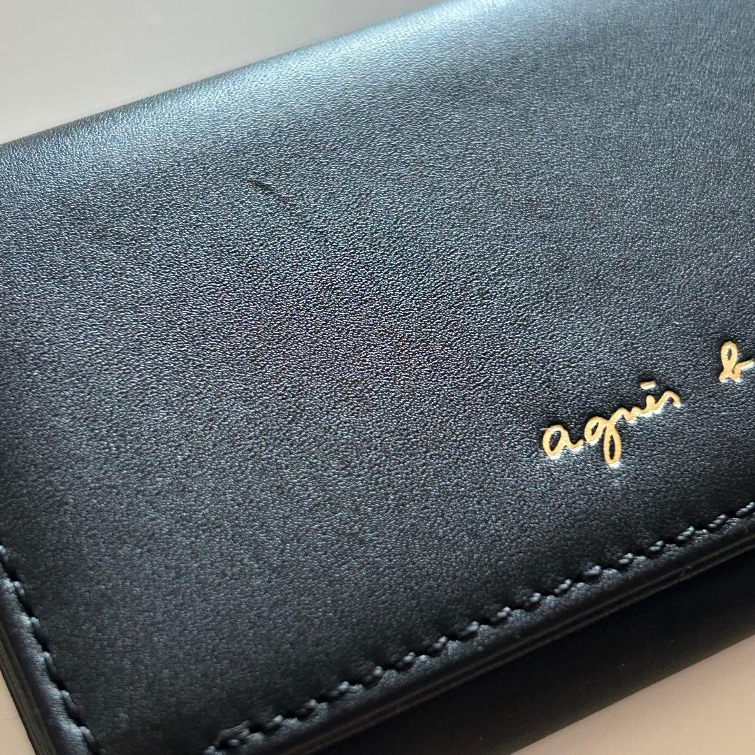 agnès b. アニエスベー キーケース 4連キーケース レザー ブラック