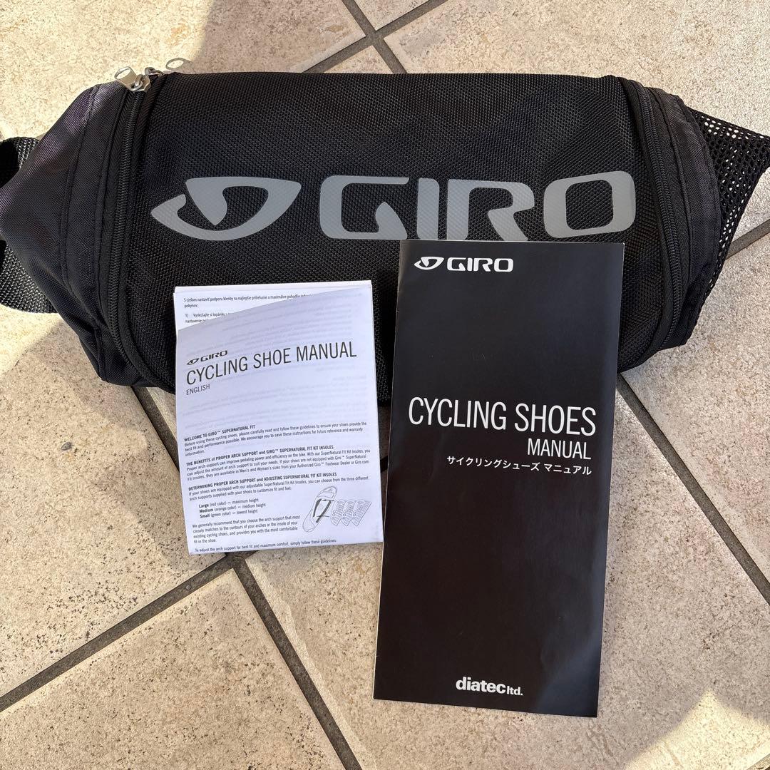 【GIRO】ジロ ビンディングシューズ サイクルシューズ 白 37.5 中古