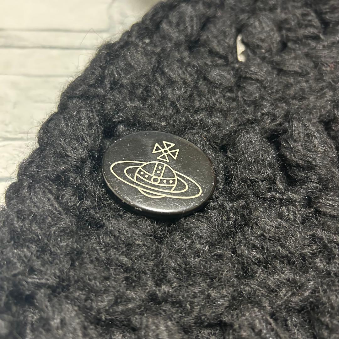 vivienne westwood ニット帽 ブラック 日本製 ムーンバット