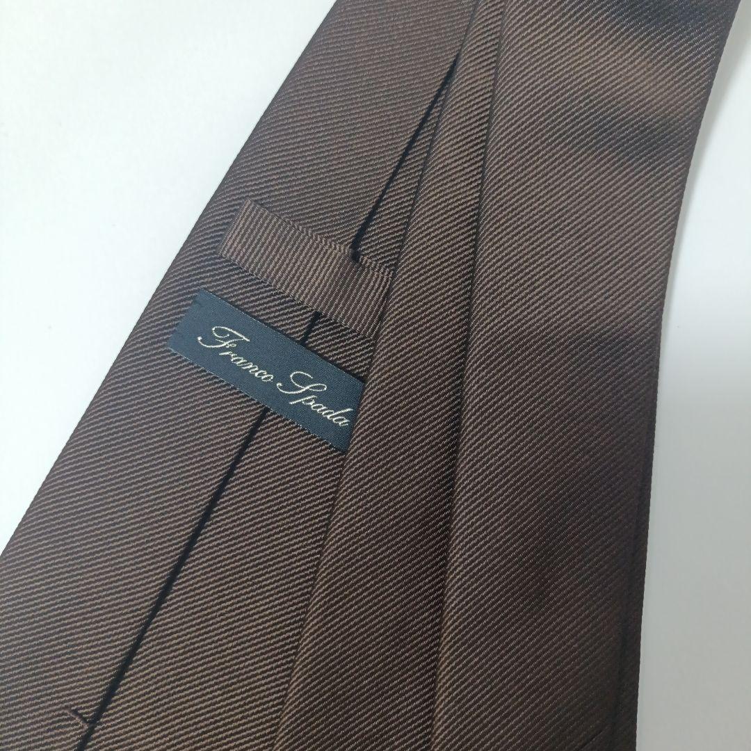 フランコスパダ ソリッドタイ ブラウン無地 美品