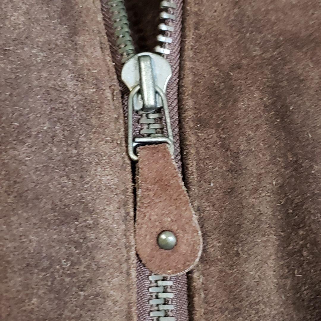 牛革　スエード　MA-1タイプ　レザージャケット　ボンバージャケット　Lサイズ