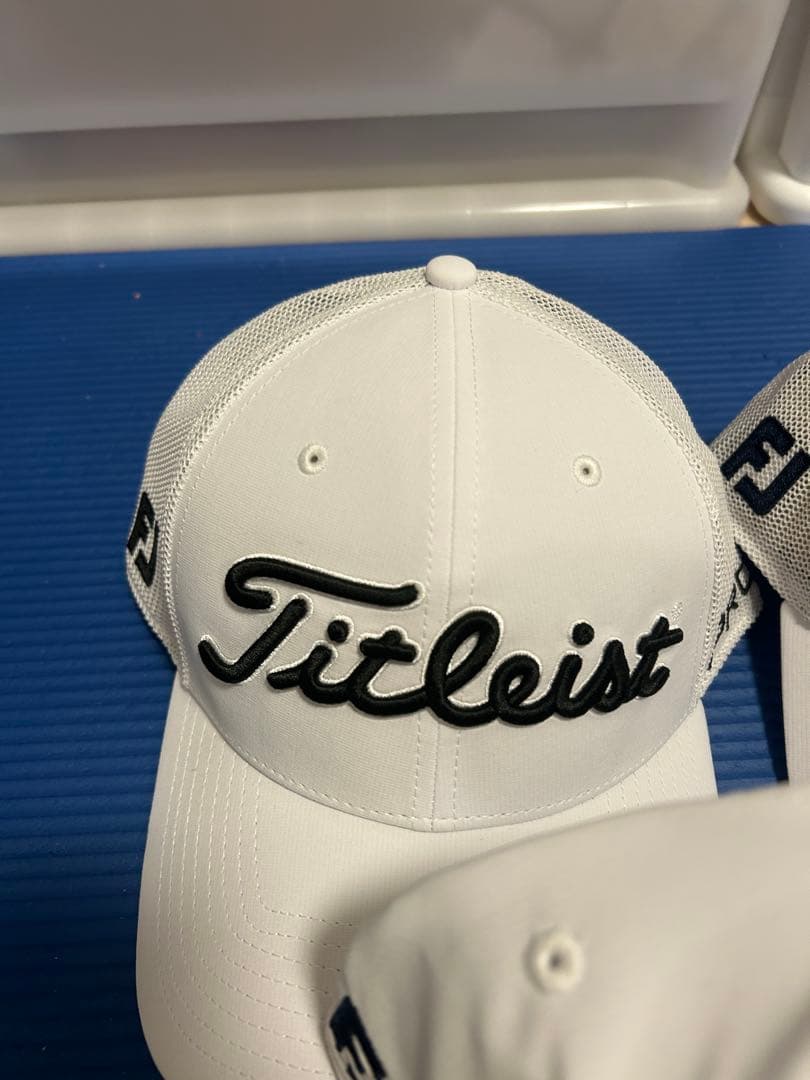 タイトリスト TITLEIST ツアーキャップ　白　ホワイト　３点セット