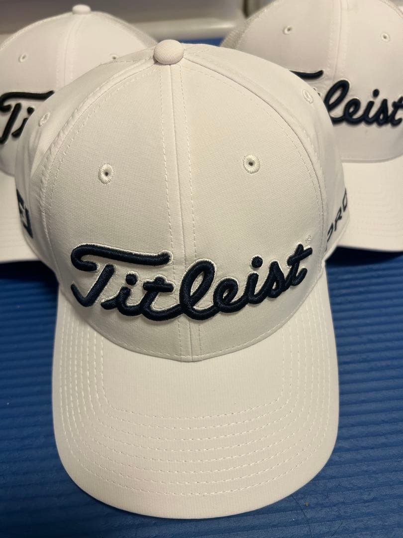 タイトリスト TITLEIST ツアーキャップ　白　ホワイト　３点セット