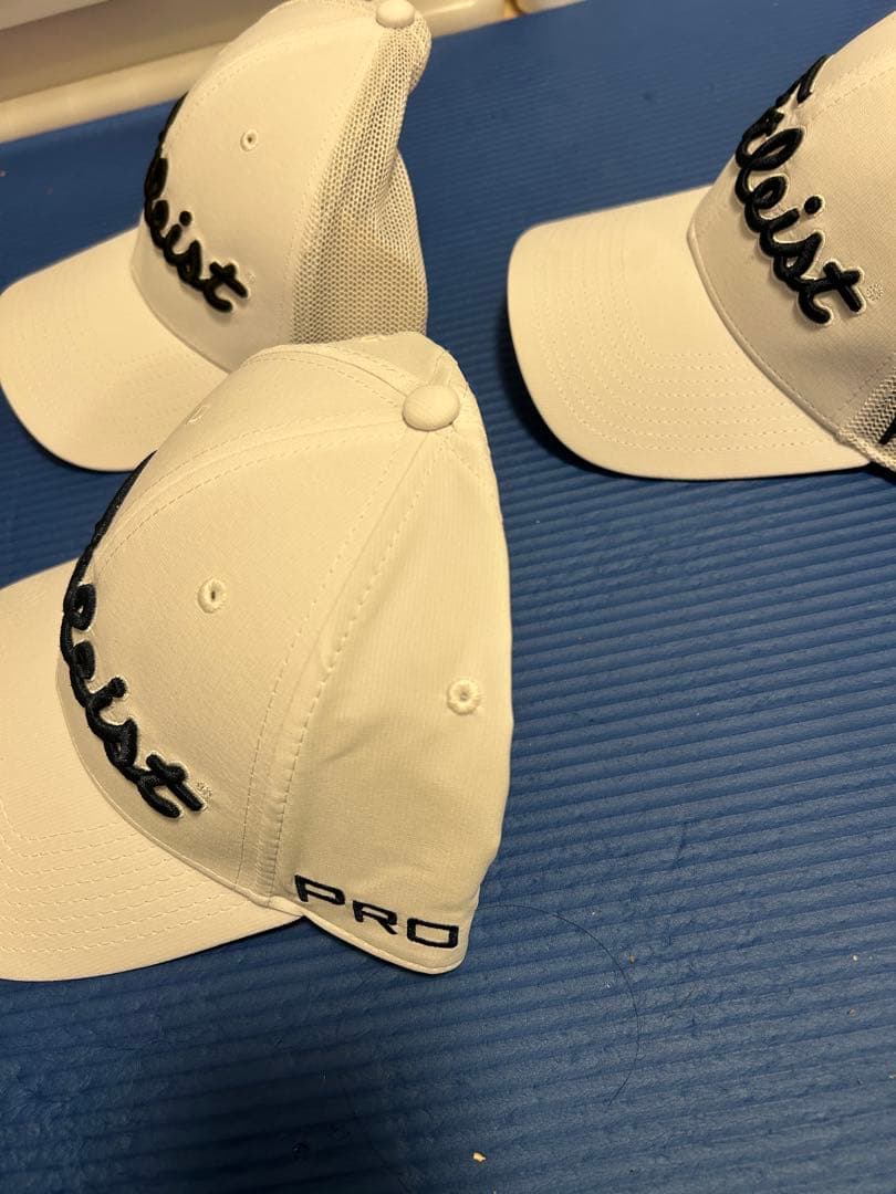 タイトリスト TITLEIST ツアーキャップ　白　ホワイト　３点セット