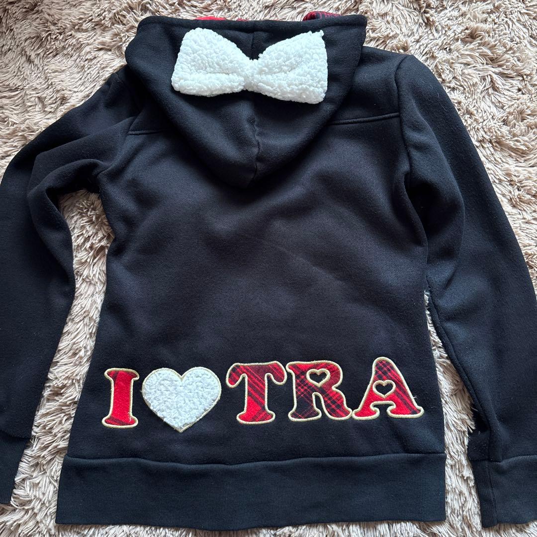 リズリサ　TRALALA パーカー　ジップアップ　　　ブラック