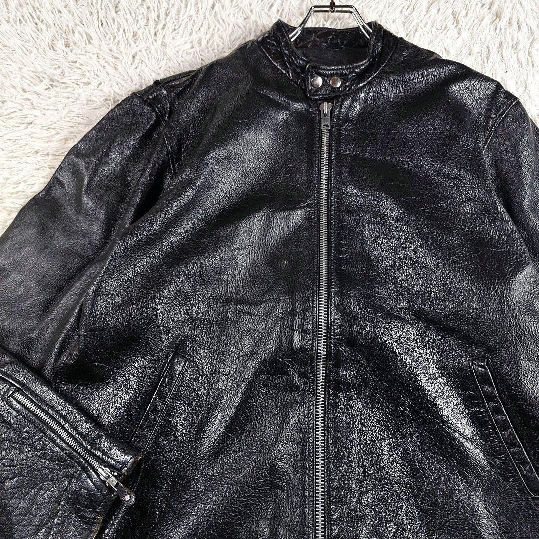 短丈 y2k archive 本革 シングルレザーライダース 90~00s 50