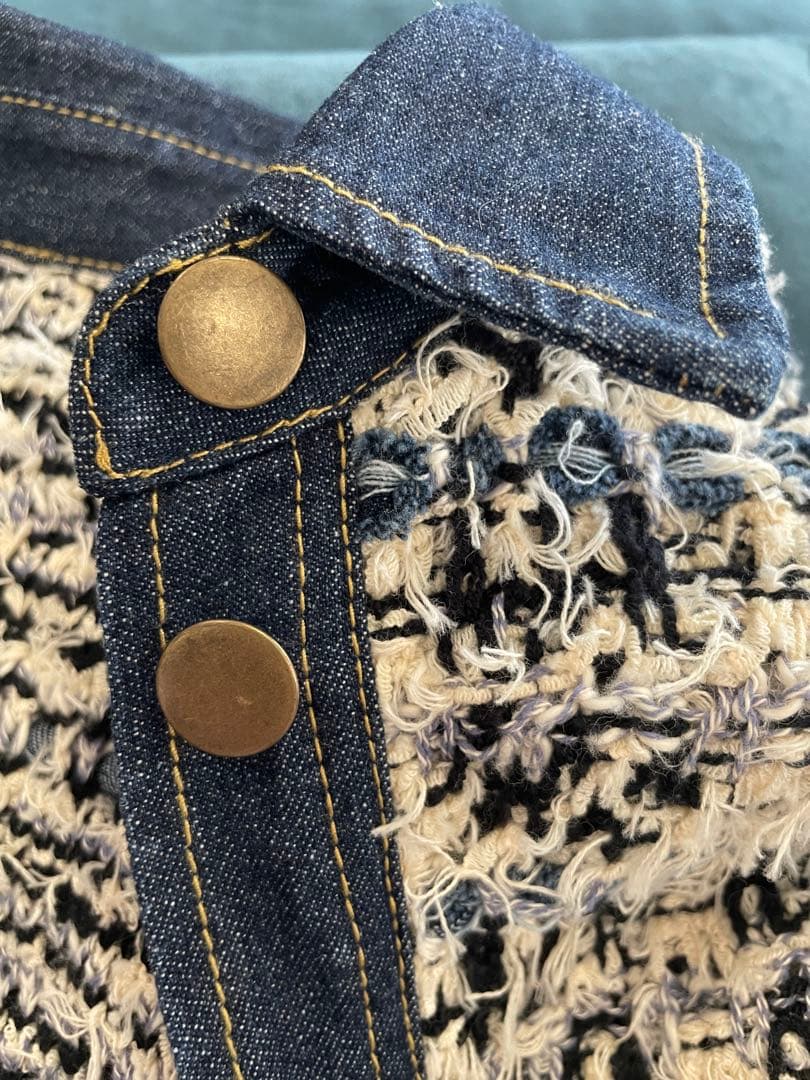 【GRACE CONTINENTAL】美品・ツイードデニムニットジャケット