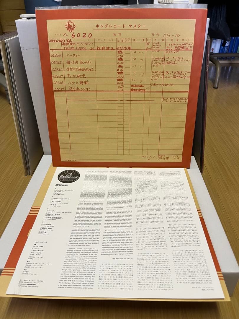 Hosono House 大滝詠一 ファースト　再発盤　45回転　レコード