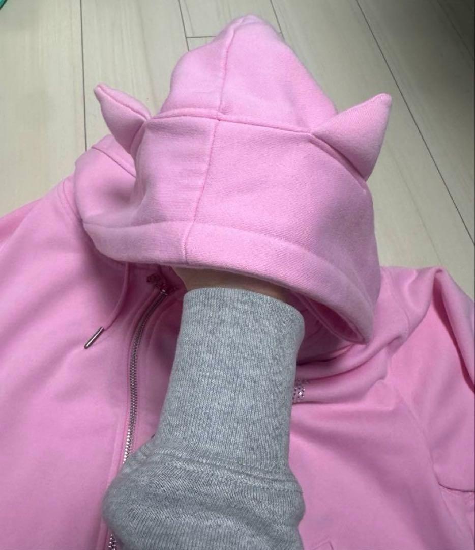 9090girl 猫みみフードパーカー