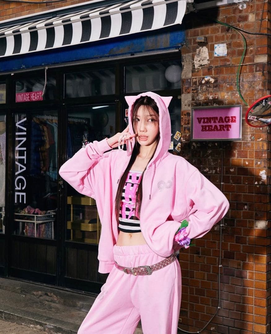 9090girl 猫みみフードパーカー