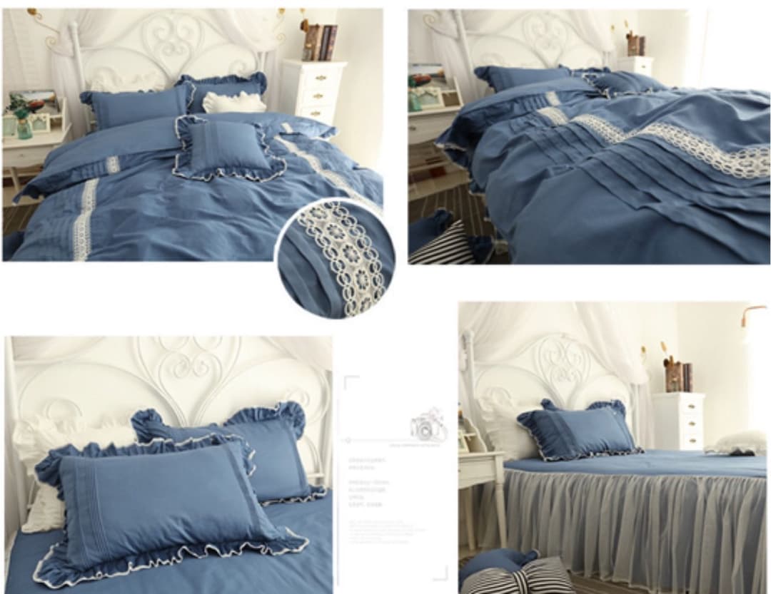 ポッキリ8000円ベッド3点セット100%高級綿 シングル寝具3点セット フリル