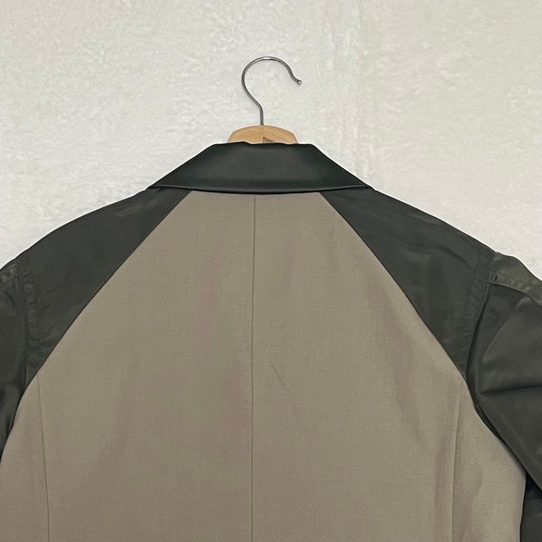 サカイ Nylon Twill Mix Jacket パフスリーブ ジャケット