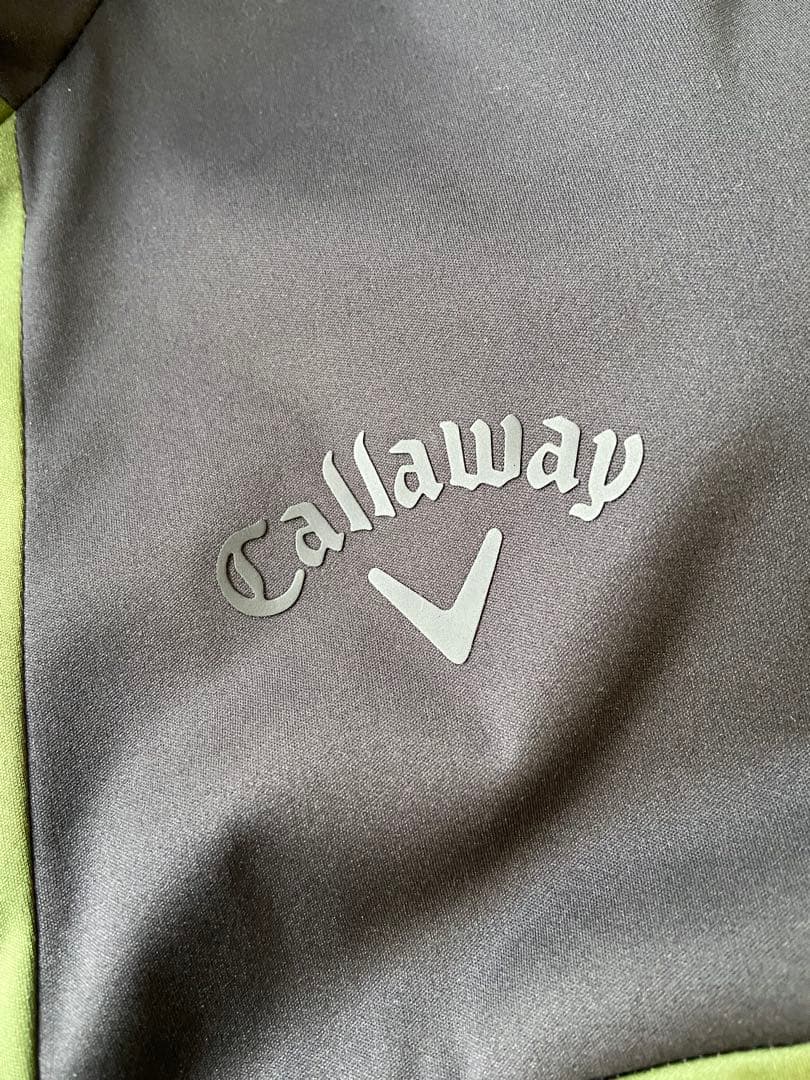 キャロウェイ ふんわり裏地 フルジップフーディ M ストレッチ防風撥水カーキ