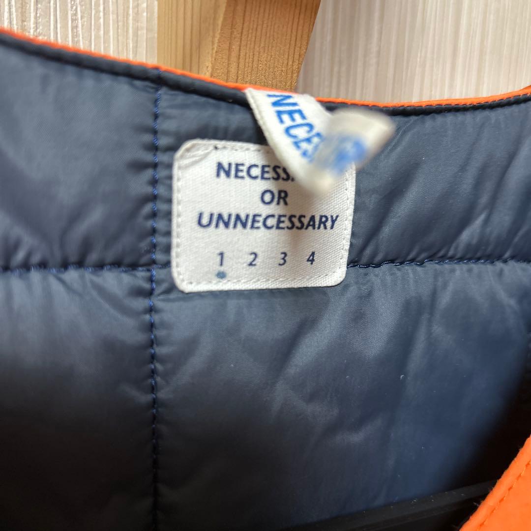 NECESSARY OR UNNECESSARY マンボラマ 中綿 ベスト