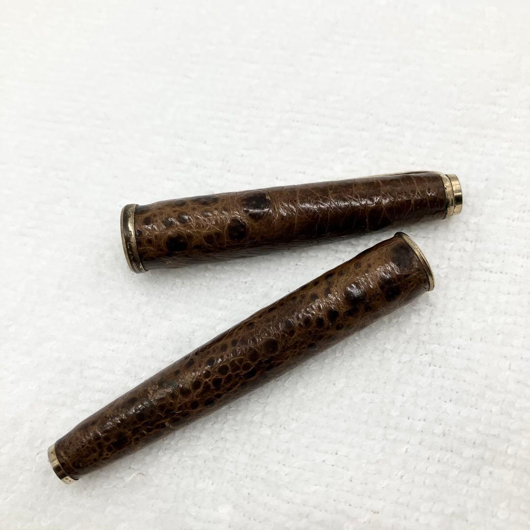 プラチナム　万年筆　アマゾネス　中古　18K　ブラウン