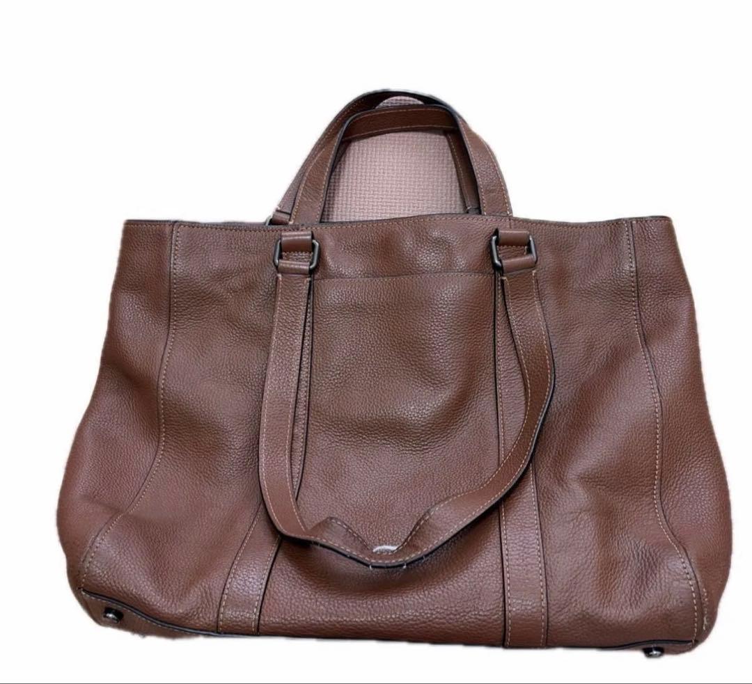 コーチ　ビジネスcoach ブラウンレザートートバッグ　ブラウン