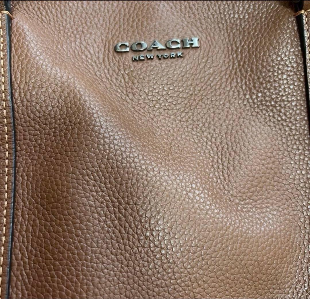 コーチ　ビジネスcoach ブラウンレザートートバッグ　ブラウン