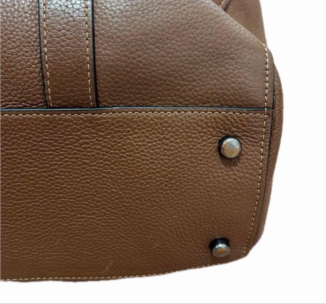 コーチ　ビジネスcoach ブラウンレザートートバッグ　ブラウン