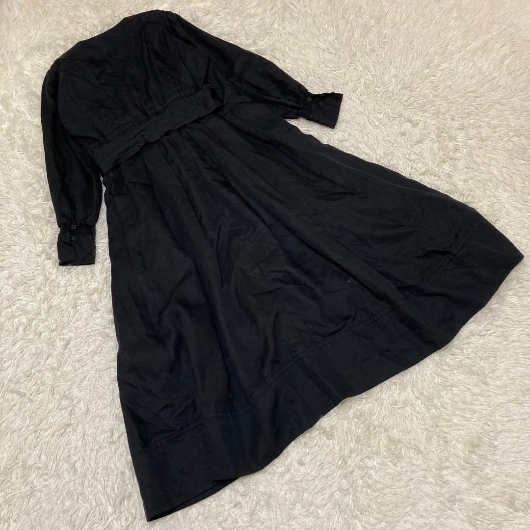 ELENDEEK エレンディーク　長袖ロング丈ワンピース　ブラック　サイズ01