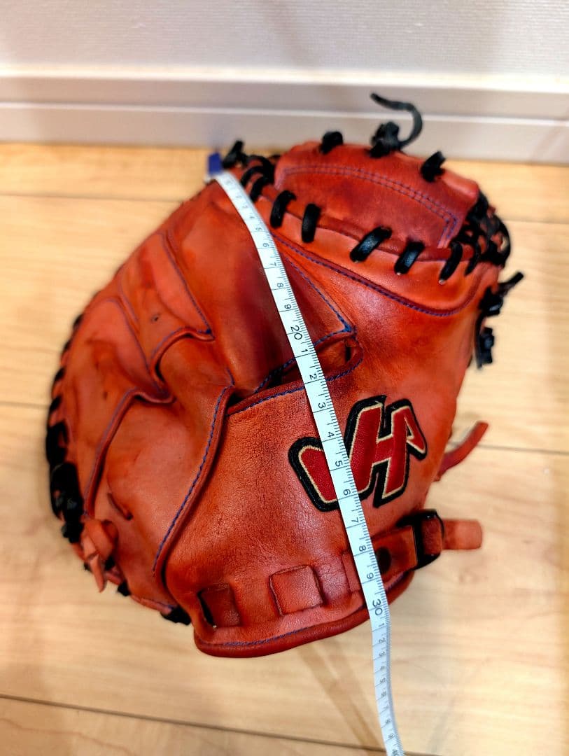 少年軟式　ハタケヤマ　キャッチャーミット　右投げ用　TH-JC8RS　赤