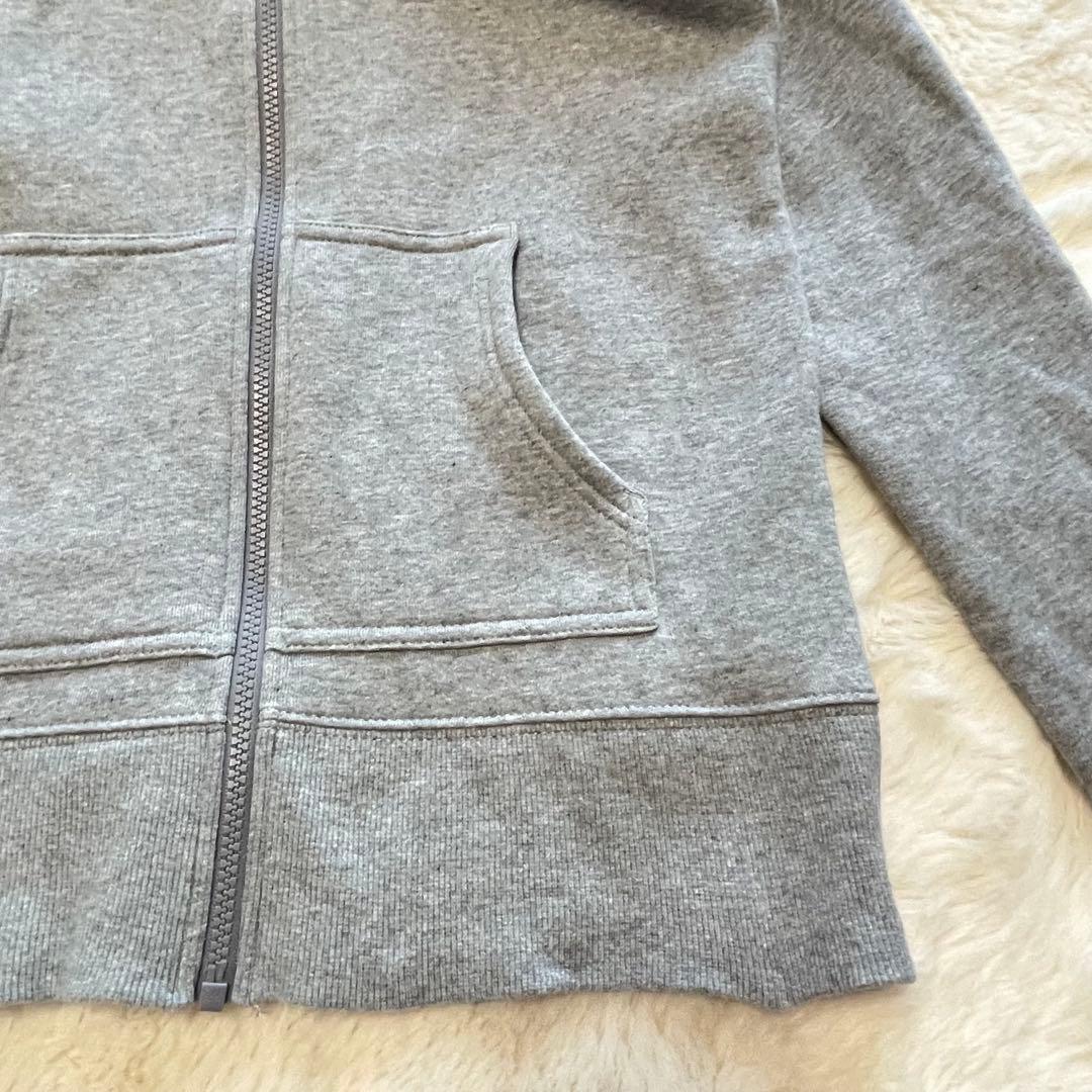 美品　ザノースフェイス　L リアビューフルジップパーカー　ロゴ　グレー