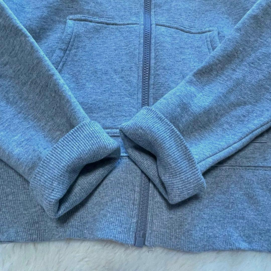 美品　ザノースフェイス　L リアビューフルジップパーカー　ロゴ　グレー