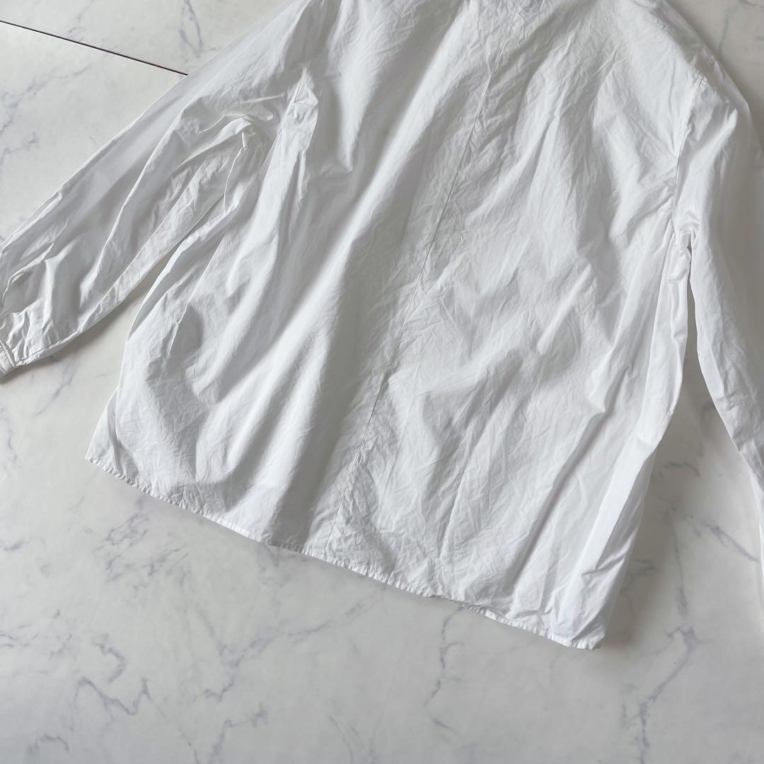 【美品】オローネ プルオーバーシャツ ハーフボタン ノーカラー コットン 日本製