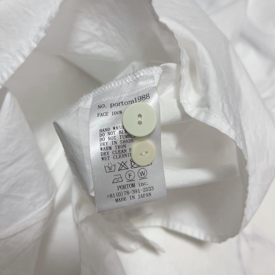 【美品】オローネ プルオーバーシャツ ハーフボタン ノーカラー コットン 日本製