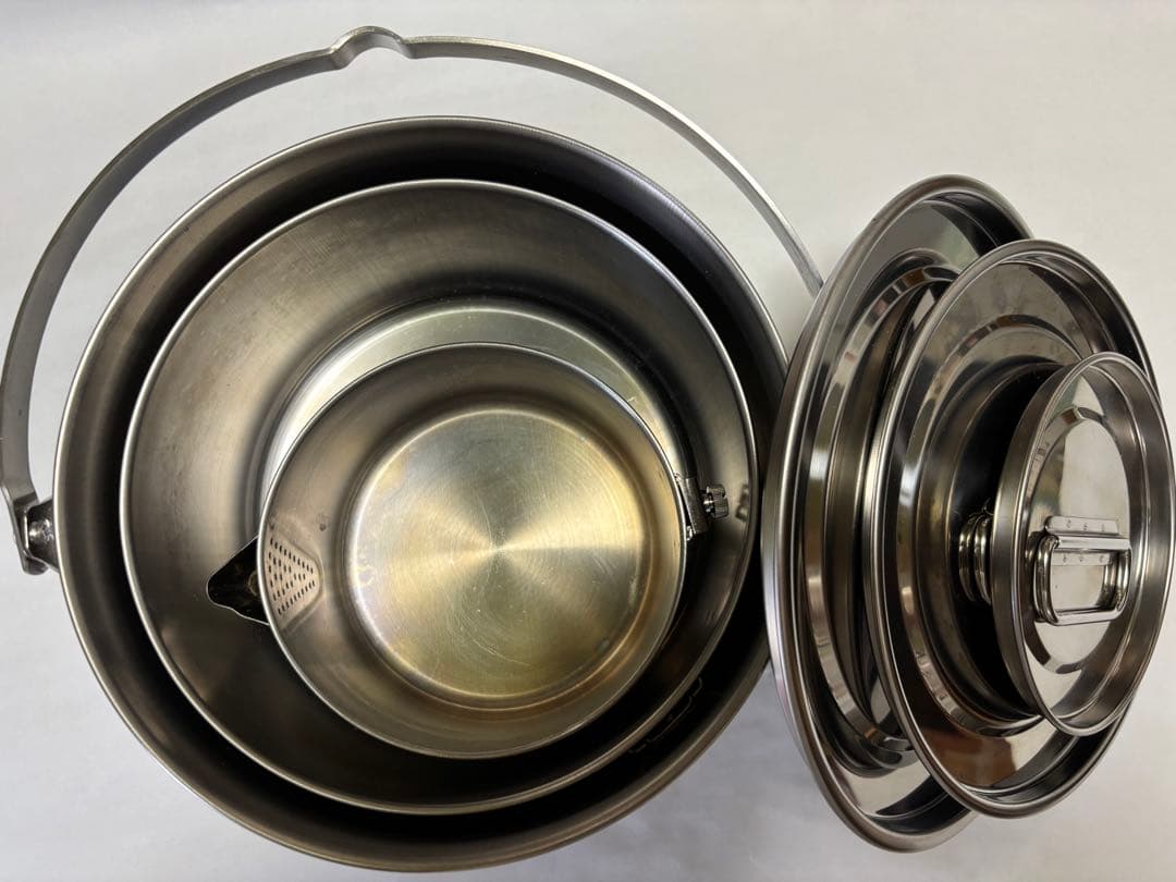 CAPTAINSTAG キャンピングクッカーLLセット 5人用　BBQ 釣り