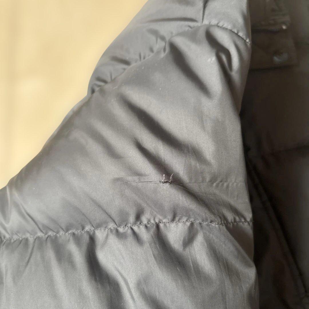 ダウンベンチコート クリーニング済　【値下】150センチ　帽子付　ブラック