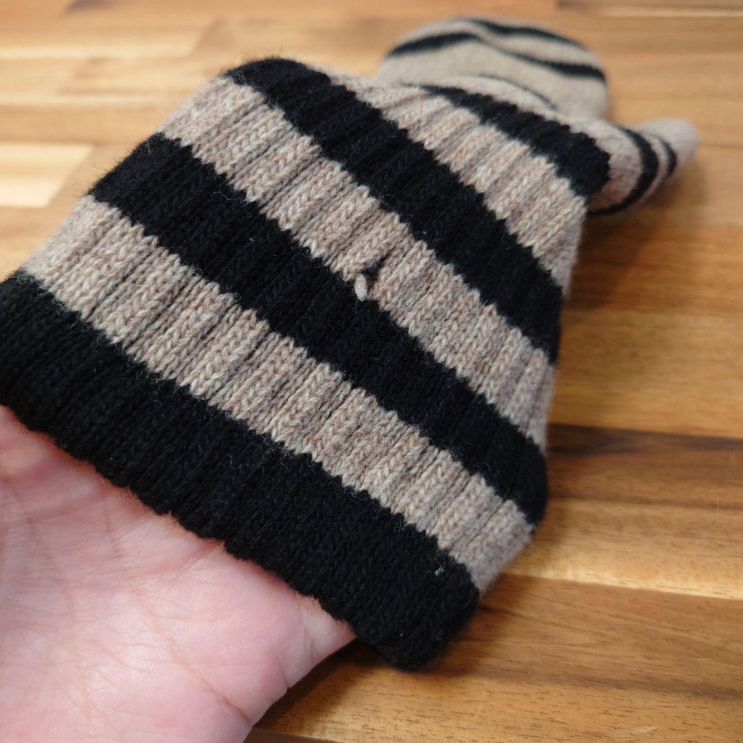 【美品】ヴィヴィアンウエストウッド ニット帽 耳当て付 ボーダー ミトン 手袋