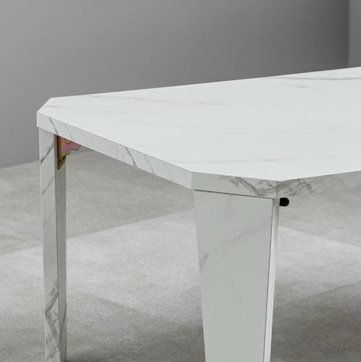 しぃちゃん高級感あふれる大理石調 センターテーブル 幅120 折りたたみ式