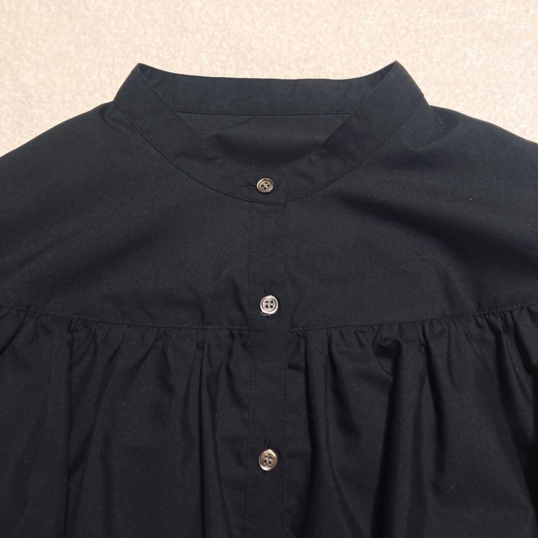 【美品】　ラウンジドレス　Loungedress フリルブラウス　バンドカラー